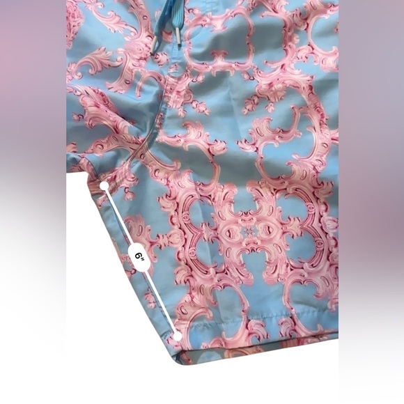 Baroque Gold Men’s Swim Trunks Blue and Pink Size XL - Picture 10 of 10